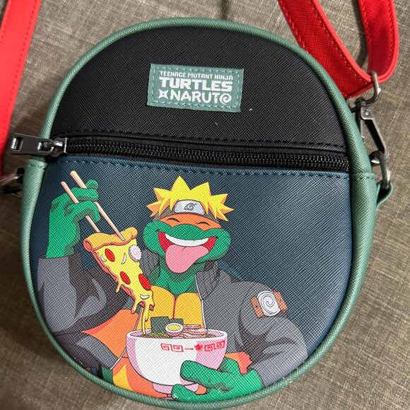 Teenage Mutant Ninja Turtles Γ Naruto Crossover Crossbody Bag RARE - Picture 1 of 7